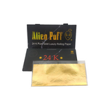 12 Alien Puff Black & Gold King Size 24K Gold Rolling Papers ( HP175AP )