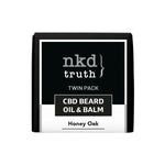 NKD 150mg CBD Twin Pack Honey Oak Beard Oil and balm (BUY 1 GET 1 FREE)