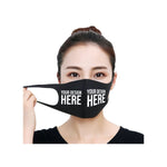 Custom Vinyl Printed Reusable Anti Dust Black Face Mask