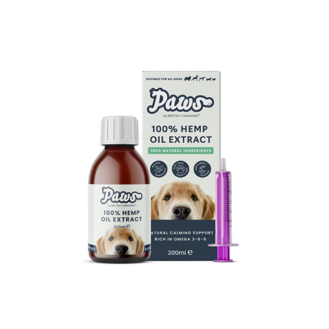 Paws 100% Hemp Oil Extract For Dogs - 200ml