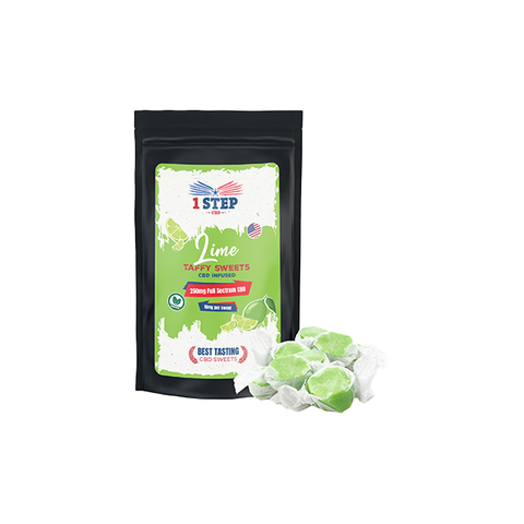 1 Step CBD 250mg Lime Taffy Grab Bag - 150g