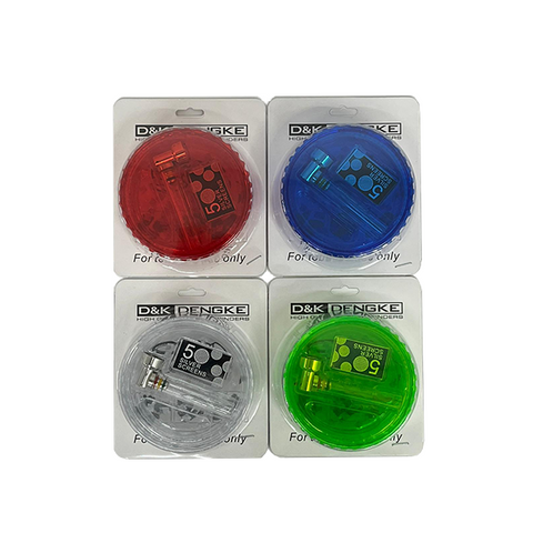 D&K 3 Parts 2 In 1 Plastic Grinder Glass Pipe Included (Various Colours) - DK4036AD-3