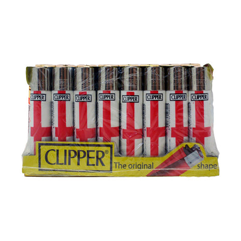 40 Clipper CP11RH Classic Flint England Flag Lighters - CL5C048UKH