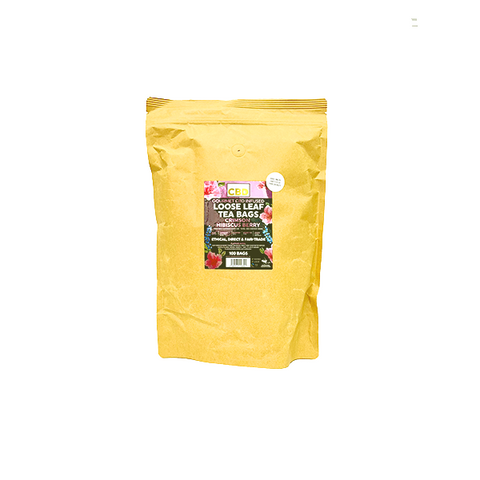 Equilibrium CBD 340mg Tea Crimson Hibiscus & Berry Catering Pack - 100 Biodegradable Pyramid Tea Bags