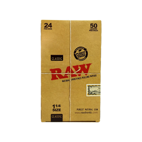 24 Raw Classic 1 1/4 Size Rolling Papers
