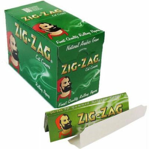 100 Zig-Zag Green Regular Size Rolling Papers